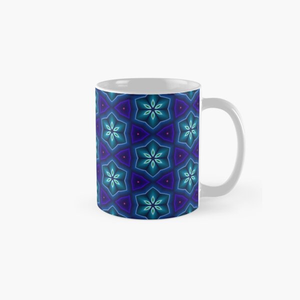 Persian Mosaic Tile with 3D Flower Pattern Classic Mug