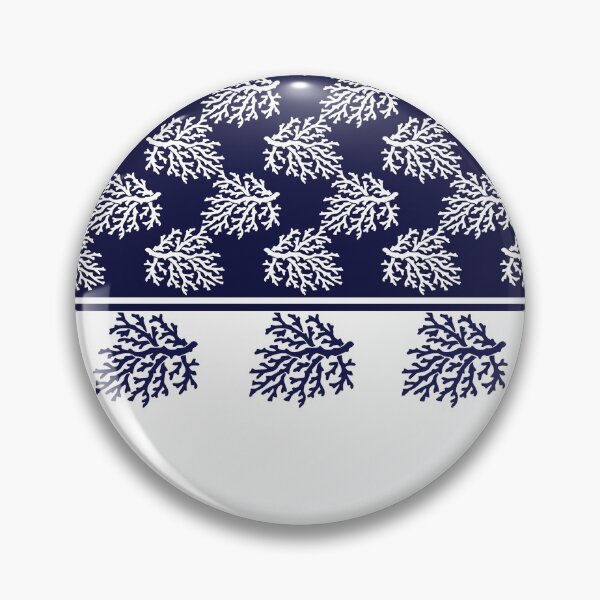Item preview, Navy Blue and White Corals Pattern designed and sold by IoanaHraball.