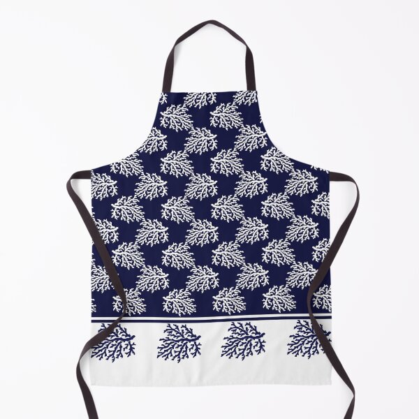 Item preview, Navy Blue and White Corals Pattern designed and sold by IoanaHraball.