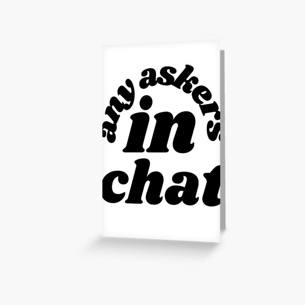 Twitch Chat Greeting Cards Redbubble