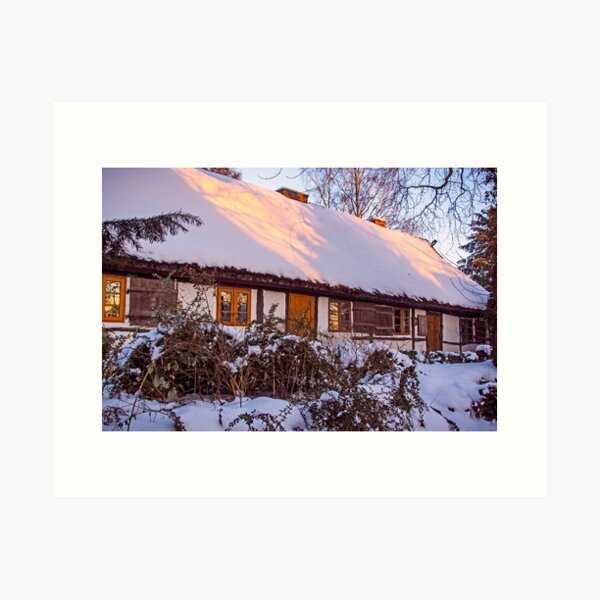 Item preview, Snow on an old church building in Villmitz, Rügen Island, Germany designed and sold by Michael Brewer.