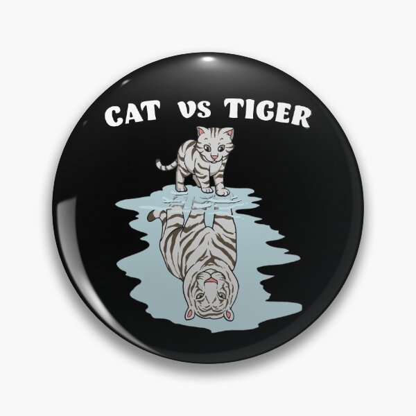 Item preview, Cat vs Tiger Reflection Shirt Cat Lover Tiger Lover Gift designed and sold by Richard529.
