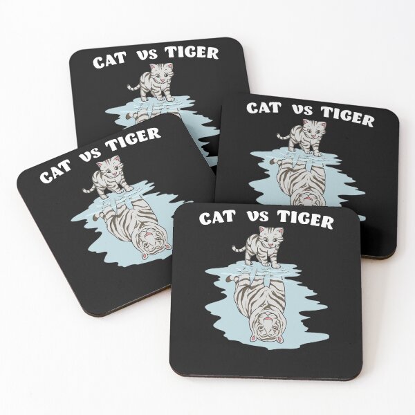 Item preview, Cat vs Tiger Reflection Shirt Cat Lover Tiger Lover Gift designed and sold by Richard529.