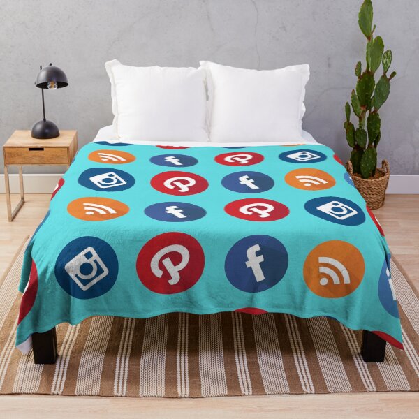 Item preview, Social Media Icons Pattern designed and sold by Anako Design.