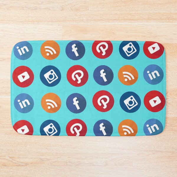 Item preview, Social Media Icons Pattern designed and sold by Anako Design.