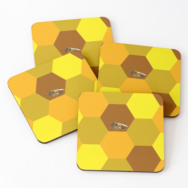 Item preview, Bee honeycomb honey beekeeper designed and sold by titanosdesign.