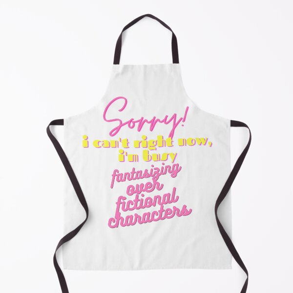 Item preview, Sorry! i can't right now, i'm busy fantasizing over fictional characters Funny Pink & Yellow Retro Relatable Quote designed and sold by NarwhalsINVADE.