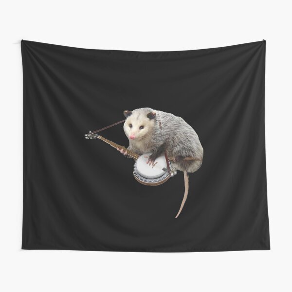 Opossum Playing Banjo Tapestry