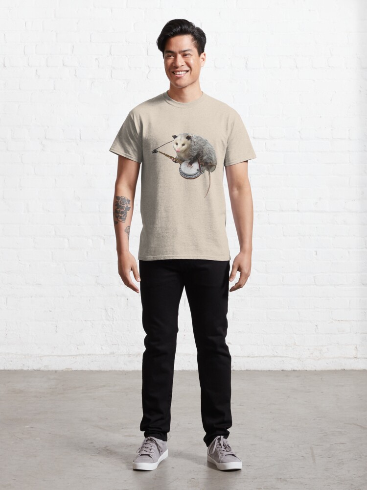 Alternate view of Opossum Playing Banjo Classic T-Shirt