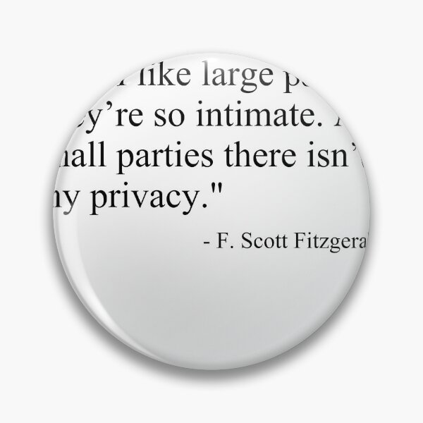 Item preview, Gatsby Large Parties Quote designed and sold by tgfteixeira.