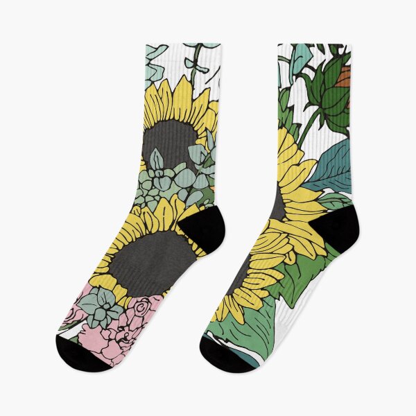 Item preview, Trendy yellow sunflowers and pink roses mint design designed and sold by InovArtS.