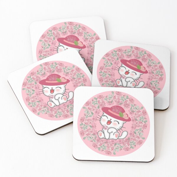 Item preview,  Lovely cat with roses, Kitty with roses designed and sold by CATSandHATS.