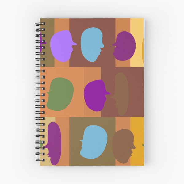 Item preview, Contrasting Faces Abstract Illustration, face pattern  designed and sold by Gabrielle Freitas.