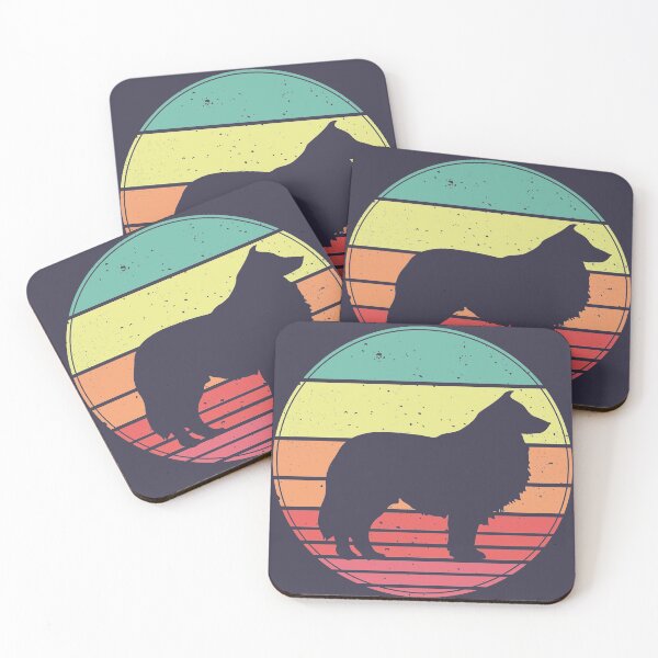 Item preview, Rough Collie Vintage Retro Sunset designed and sold by faudeltn.