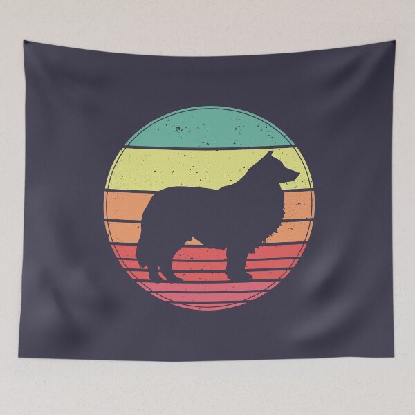 Item preview, Rough Collie Vintage Retro Sunset designed and sold by faudeltn.