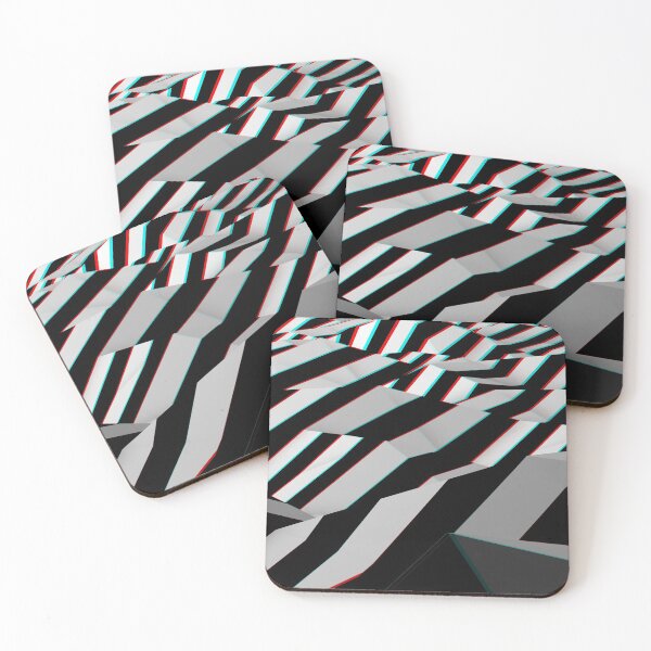 Item preview, 3D Stereoscopic Op Art Abstract Jagged Stripes designed and sold by hyproinc.