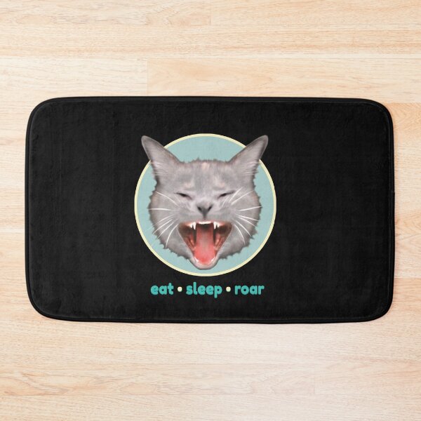 Item preview, Eat Sleep Roar, roaring kitten designed and sold by auntfluffy.