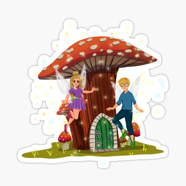 Tommy And Susan -Their Mushroom House™ Sticker