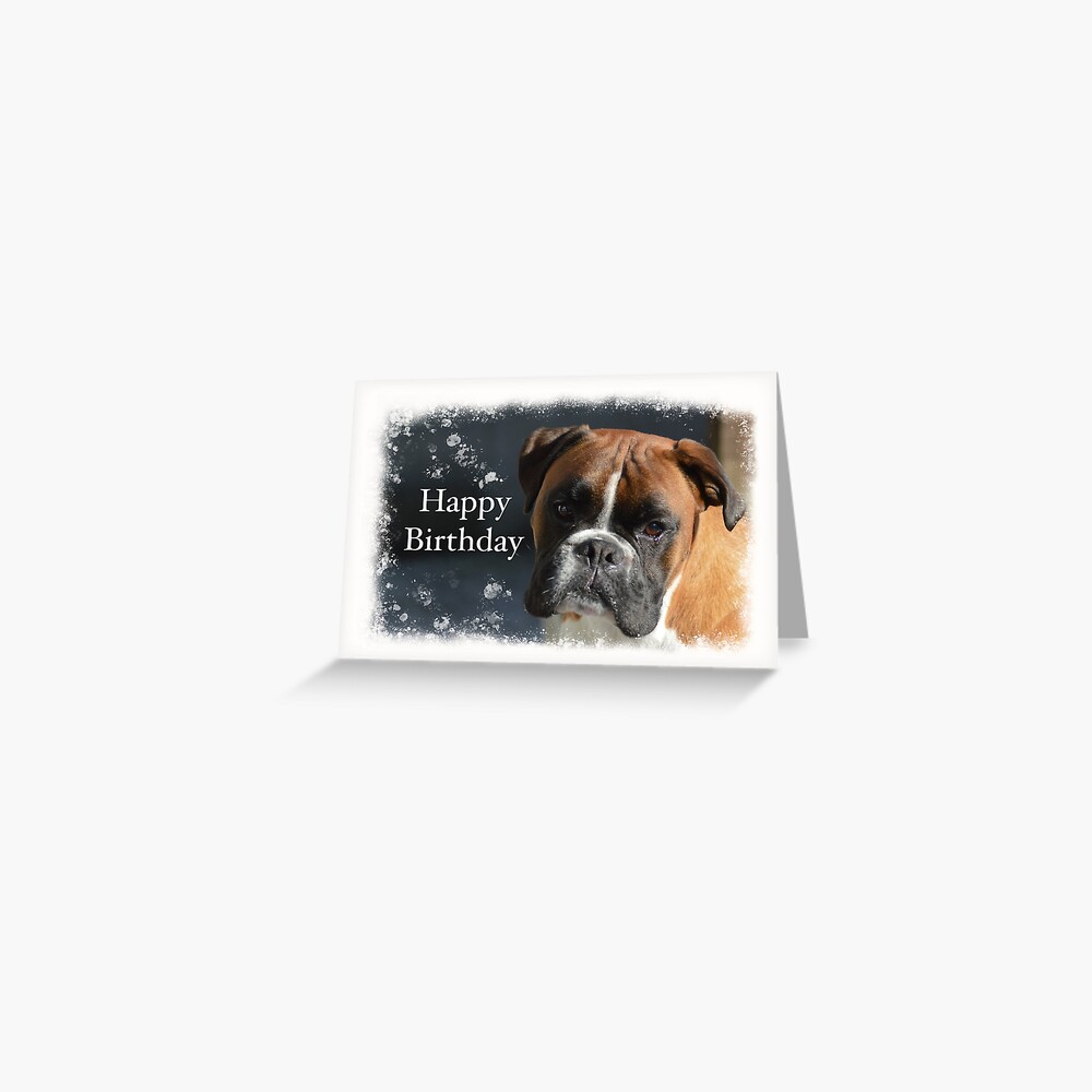 Alles Gute Zum Geburtstag Boxer Hund Geburtstagskarte Gru Karte Von Obyd Redbubble