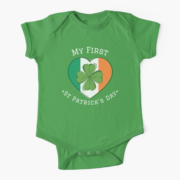 My First St Patrick's Day Short Sleeve Baby One-Piece
