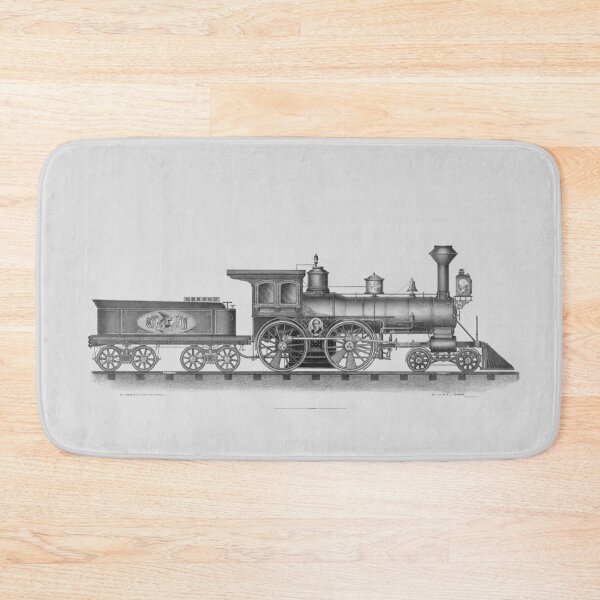 Item preview, Vintage Steam Powered Locomotive Lithograph - Circa 1874 designed and sold by warishellstore.