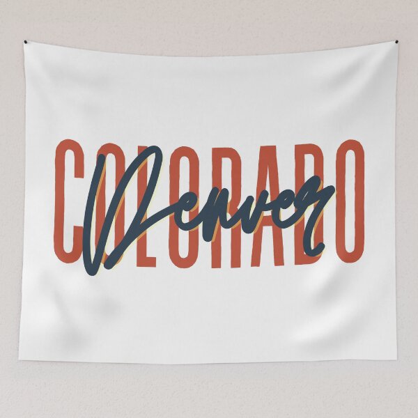 Item preview, Denver Colorado // Diseño de guiones // Colores de la bandera estatal designed and sold by KylieBeth Designs.