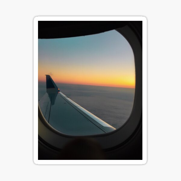 Photography of Sunset Plane Ride Sticker