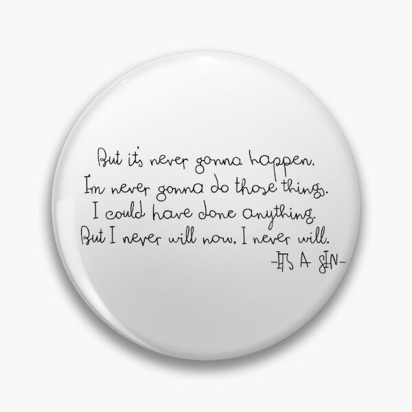 Item preview, It's a Sin Quote designed and sold by holbytv.