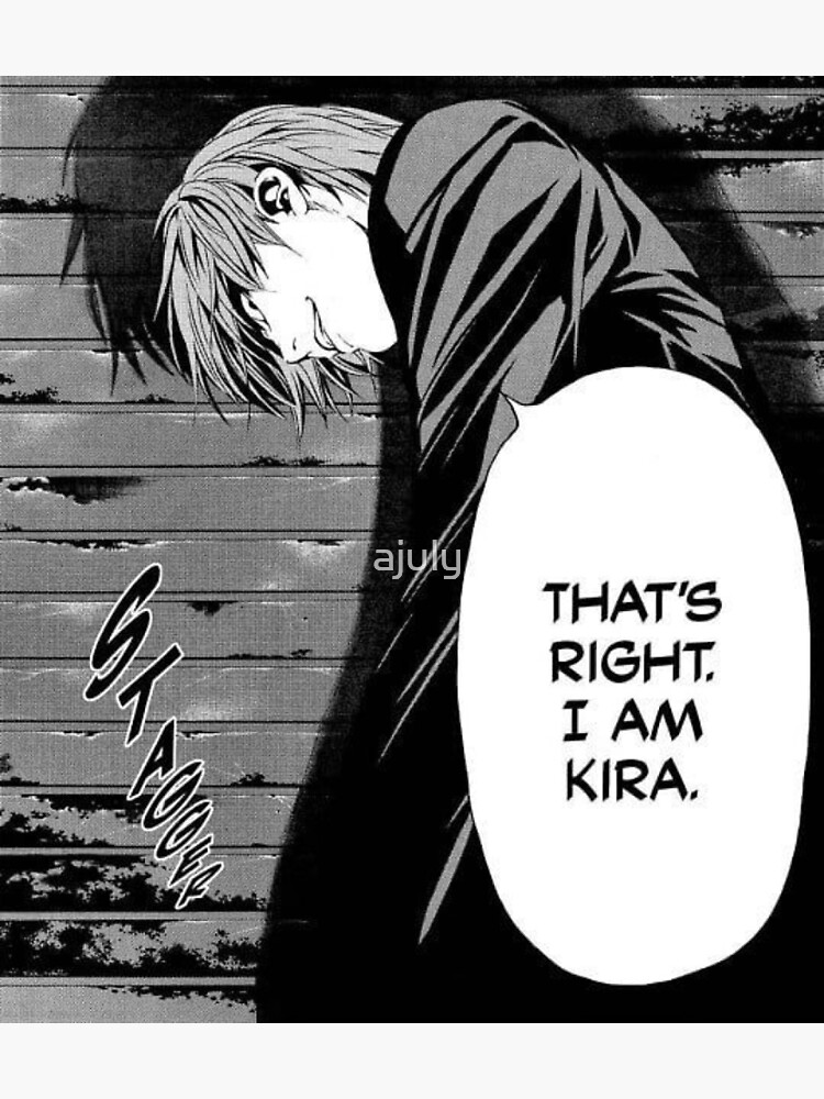 I Am Kira Manga Panel Greeting Card By Ajuly Redbubble