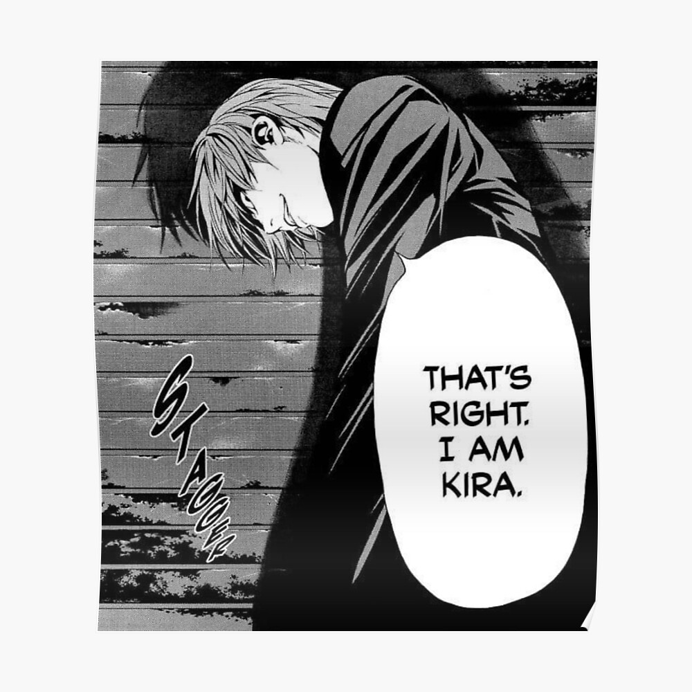 I Am Kira Manga Panel Sticker By Ajuly Redbubble