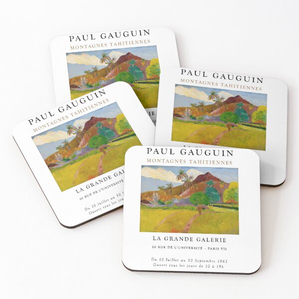 Item preview, GAUGUIN : Vintage 1962 Tahitian Mountains Painting Advertising Print designed and sold by posterbobs.