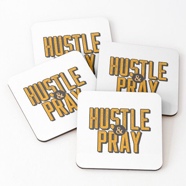 Item preview, Hustle and Pray art work designed and sold by Fadedfeelins.