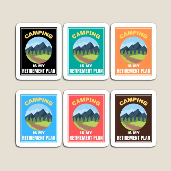 Item preview, Sticker Pack | Yes I do have a retirement plan I plan to go camping! designed and sold by Flow-Store.