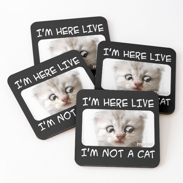 Item preview, I AM HERE LIVE I AM NOT A CAT - Funny Lawyer Cat Video Call Meme designed and sold by BugattiDivo58.