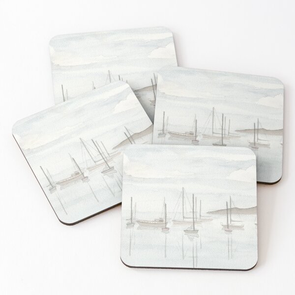 Item preview, Vancouver Island Boats Watercolour designed and sold by Nixpaints.