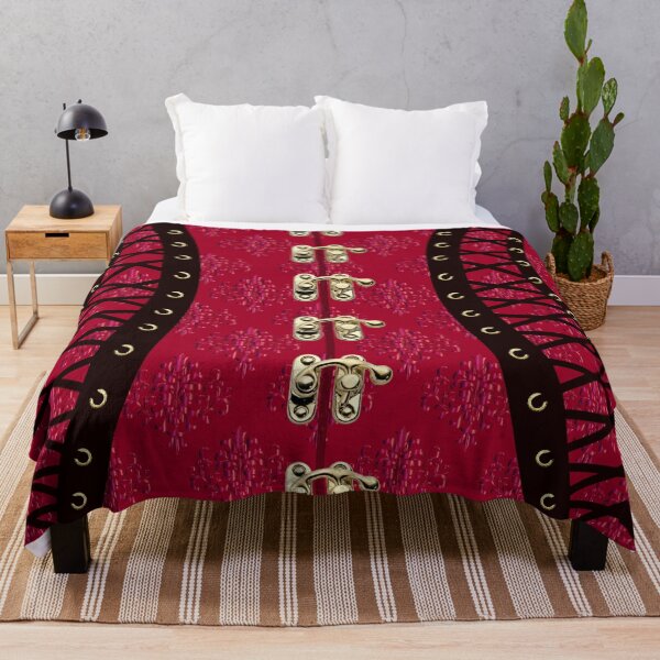 Item preview, Red & Black Victorian waspie designed and sold by Kestrelle.