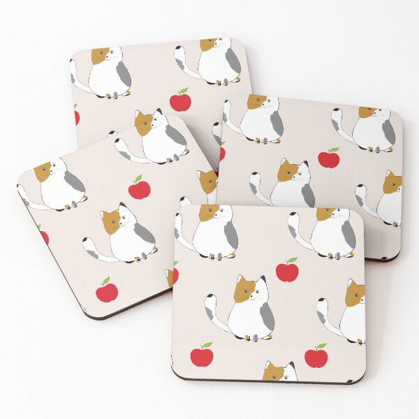 Item preview, Calico cat and apple pattern designed and sold by owlshadow.