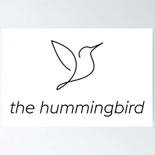 The hummingbird, one line drawing Sticker for Sale by Elis-Art