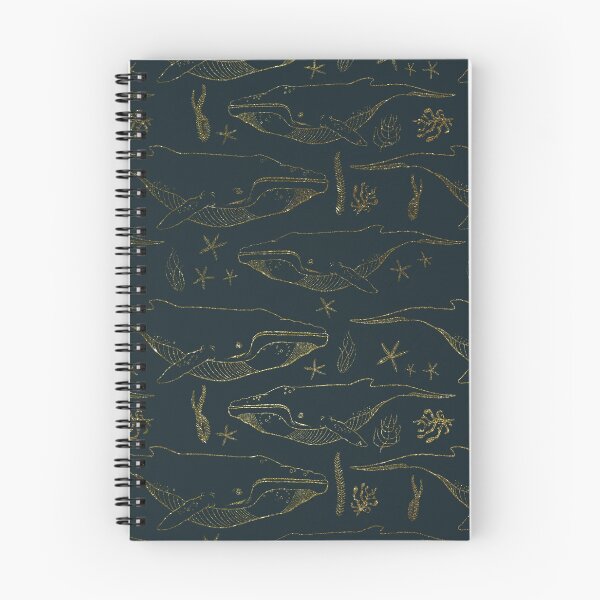 Item preview, Whales in the Deep (gold) designed and sold by Bear Draws.