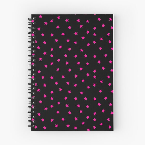 Item preview, Pink Star Polka Dot Pattern on Black Background Small Sized Repeating Pattern designed and sold by Nicolette Olivier.