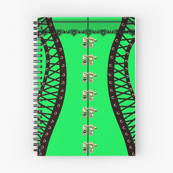 Item preview, Fluro Green & Black Victorian waspie designed and sold by Kestrelle.