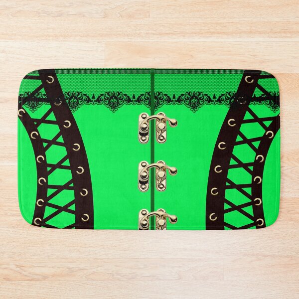 Item preview, Fluro Green & Black Victorian waspie designed and sold by Kestrelle.