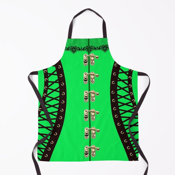 Item preview, Fluro Green & Black Victorian waspie designed and sold by Kestrelle.