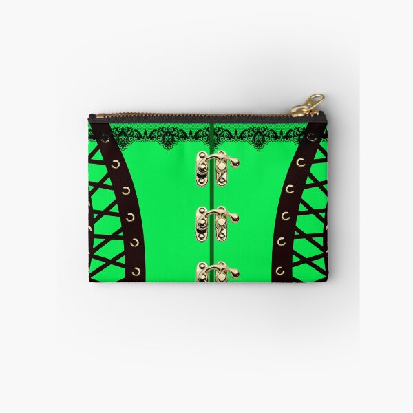 Item preview, Fluro Green & Black Victorian waspie designed and sold by Kestrelle.