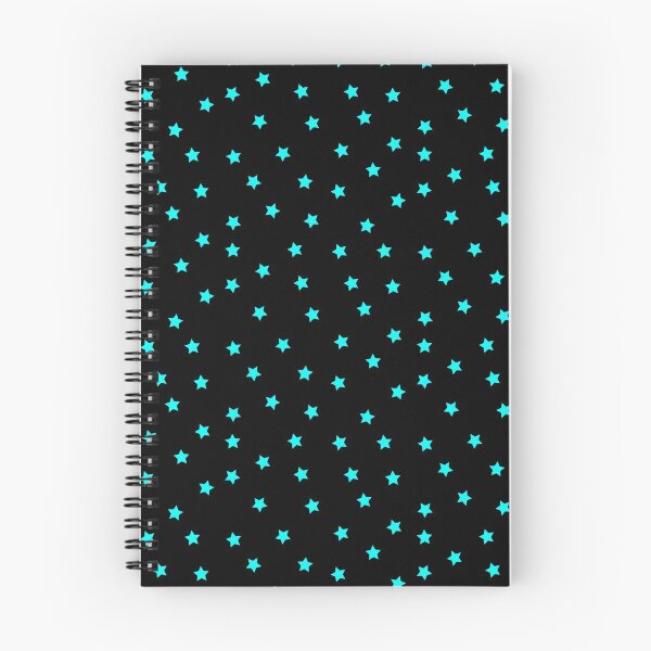 Item preview, Light Blue Star Polka Dot Pattern on a Black Background Small Sized Repeating Pattern designed and sold by Nicolette Olivier.