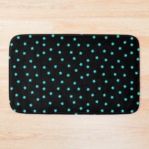 Item preview, Light Blue Star Polka Dot Pattern on a Black Background Small Sized Repeating Pattern designed and sold by Nicolette Olivier.