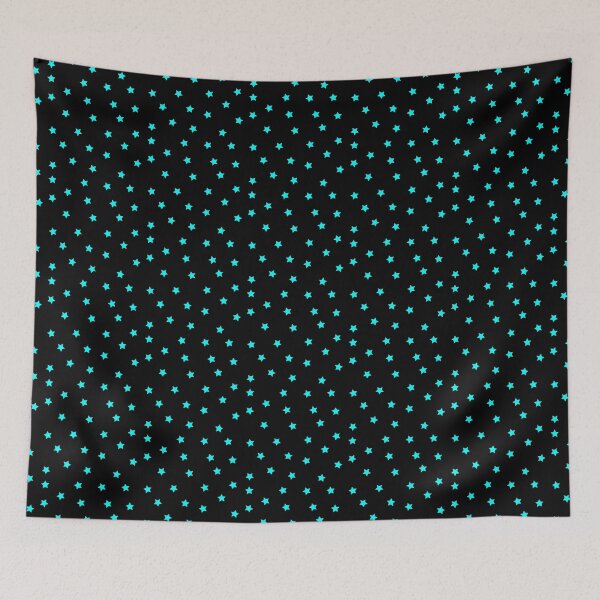 Item preview, Light Blue Star Polka Dot Pattern on a Black Background Small Sized Repeating Pattern designed and sold by Nicolette Olivier.
