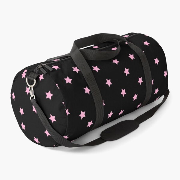 Item preview, Light Pink Star Polka Dot Pattern on a Black Background Large Sized Repeating Pattern designed and sold by Nicolette Olivier.