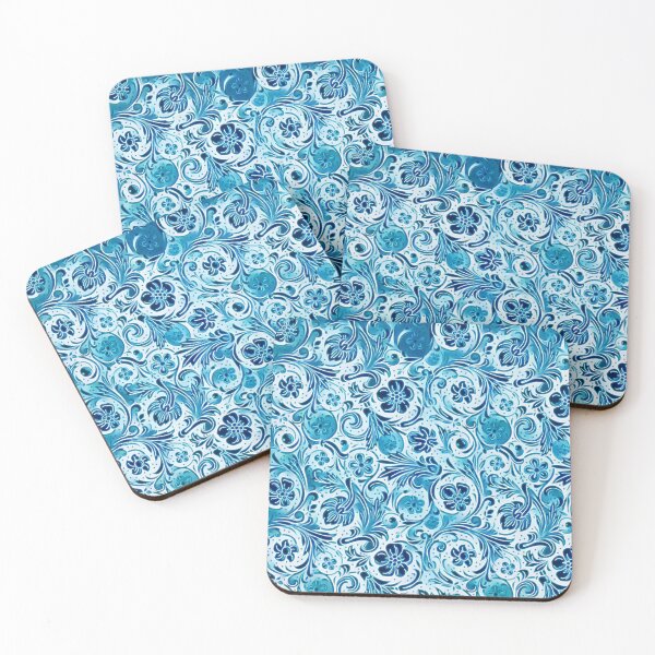 Item preview, Blue Flower Pattern designed and sold by ClassicalAnime.