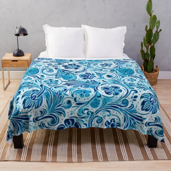 Item preview, Blue Flower Pattern designed and sold by ClassicalAnime.